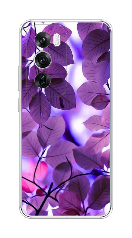 

Чехол на Oppo Reno 12 Pro "Сиреневые листики", Фиолетовый;голубой, 2517150-1