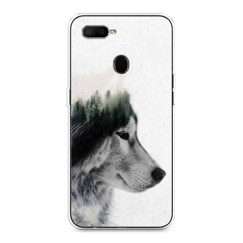 

Чехол для Oppo A5s "Волк лес", Серый;белый, 252350-1