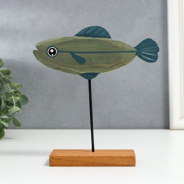 

Сувенир дерево "Голубая рыбка" 16х4,5х18 см, Голубой