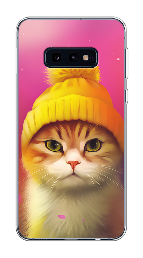 

Чехол на Samsung Galaxy S10E "Котик в шапочке", Розовый;желтый;бежевый, 27250-1