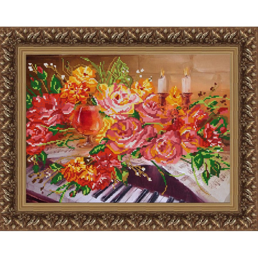 

Схемы для вышивания бисером Соната 9746, 29x39 см от Конёк
