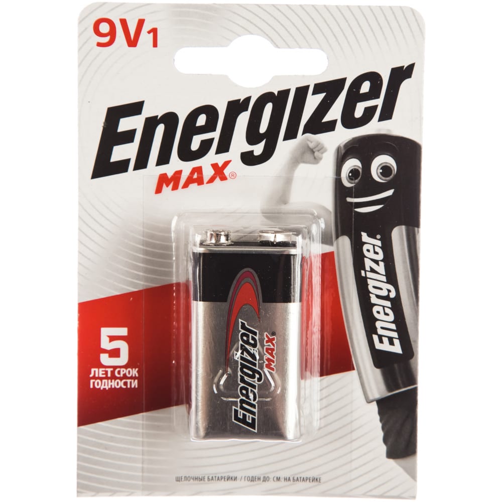 Energizer Батарейка щелочная 6LR61 MAX 9В бл/1 7638900426663