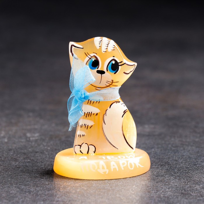 

Сувенир "Кот Подарок", селенит, микс