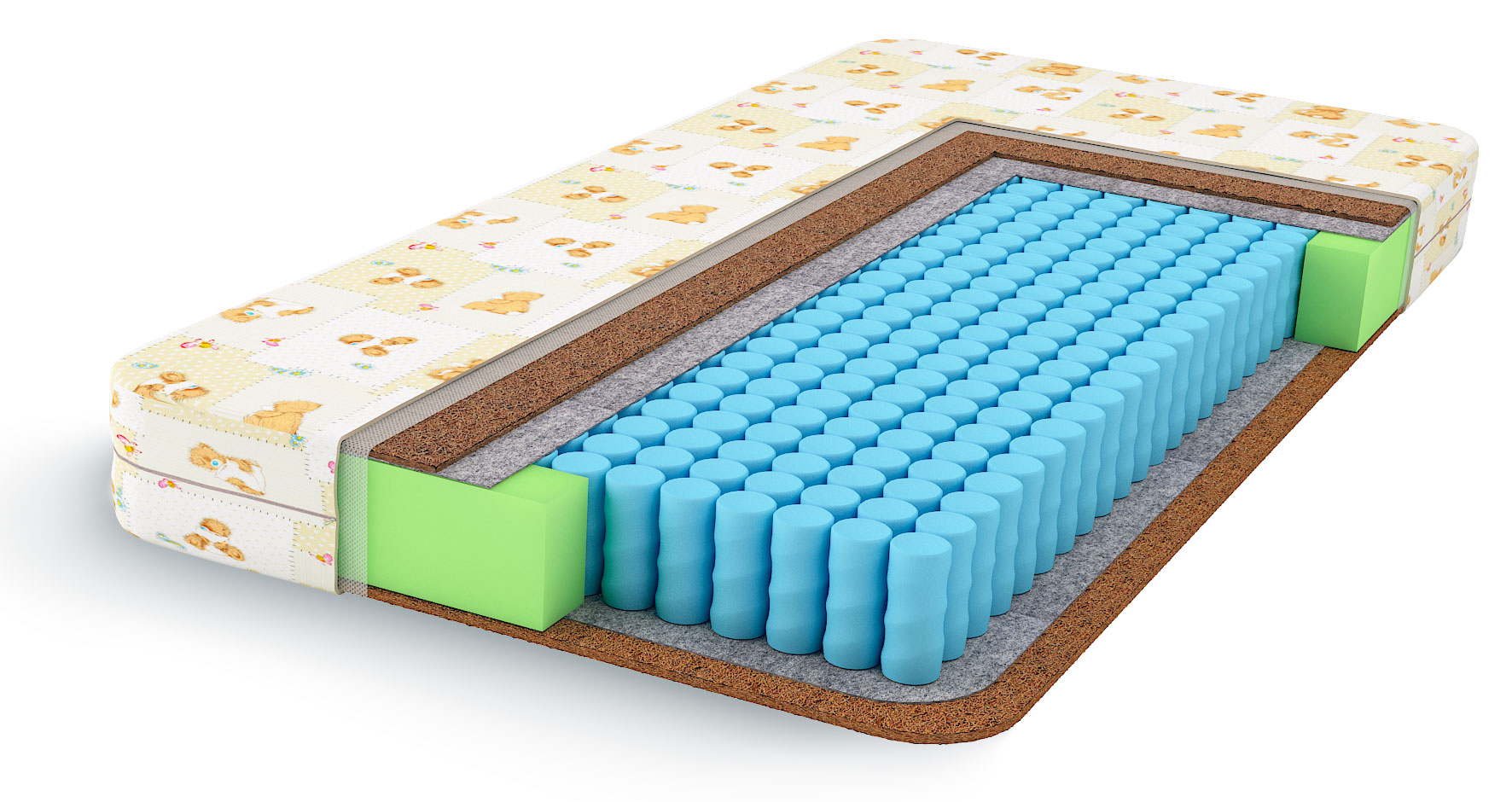 

Матрас пружинный детский Lonax Baby Cocos-TFK/chstds_lonLBCTFK_60x120, Белый, Lonax Baby Cocos-TFK