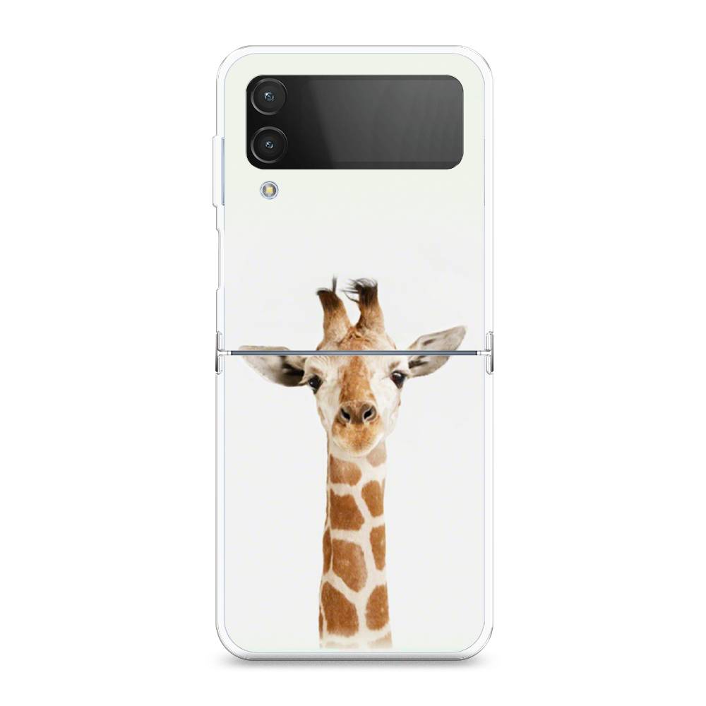

Чехол на Samsung Galaxy Z Flip 4 "Любопытный жираф", Бежевый;коричневый, 2106650-1