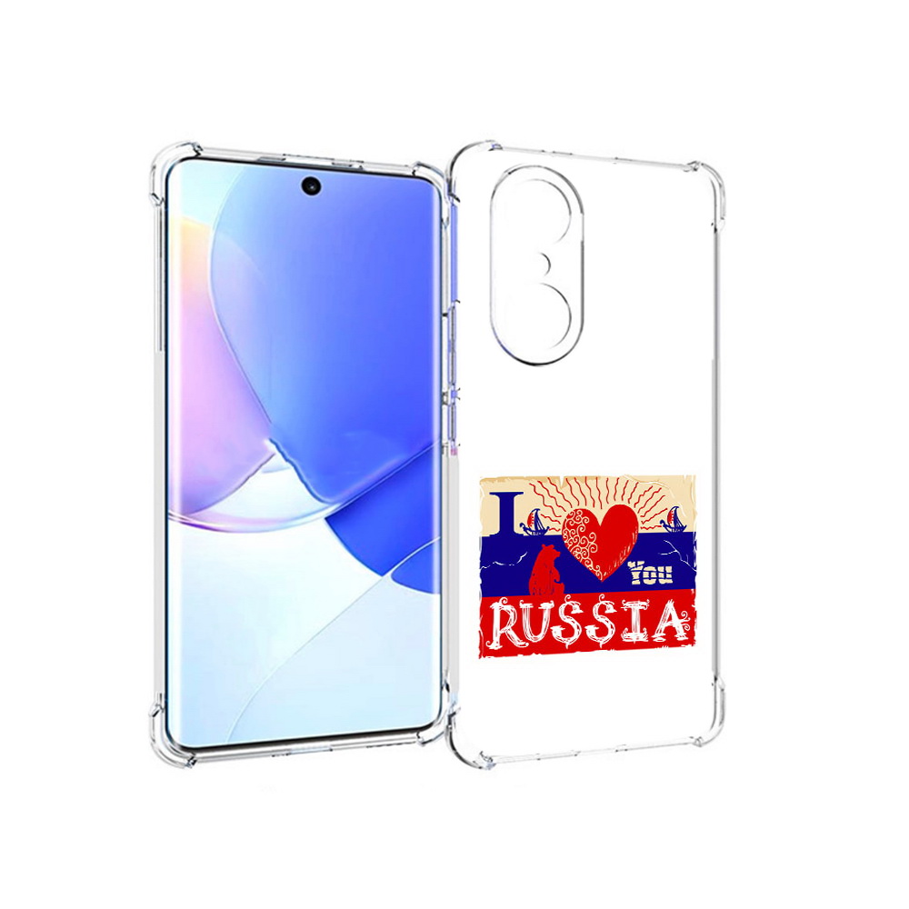 

Чехол MyPads Tocco для Honor 60 Pro Люблю Россию, Прозрачный, Tocco