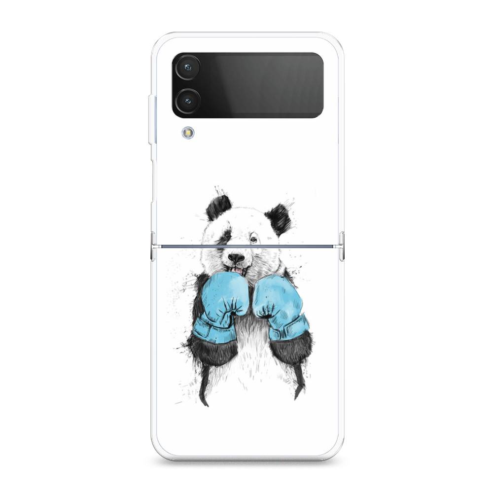 

Чехол на Samsung Galaxy Z Flip 4 "Панда боксер", Голубой;белый;серый, 2106650-1