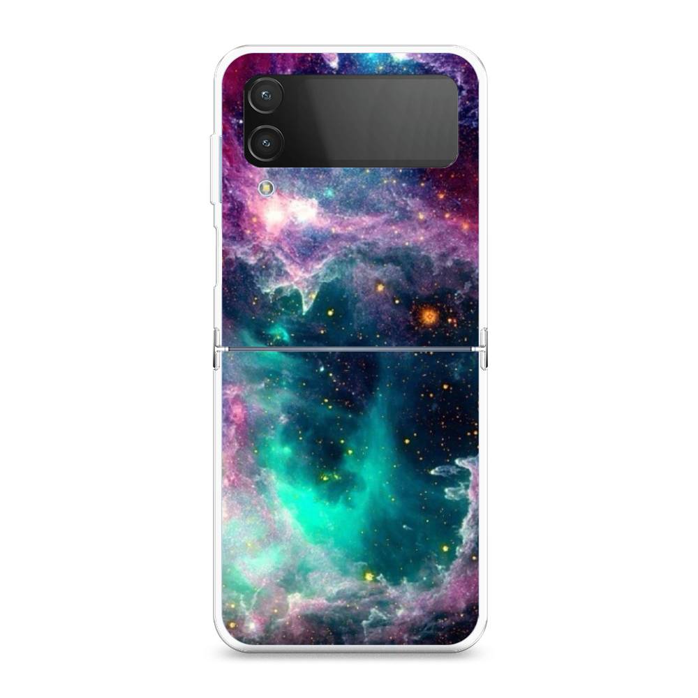 

Чехол на Samsung Galaxy Z Flip 4 "Звездные облака", Розовый;бежевый, 2106650-2