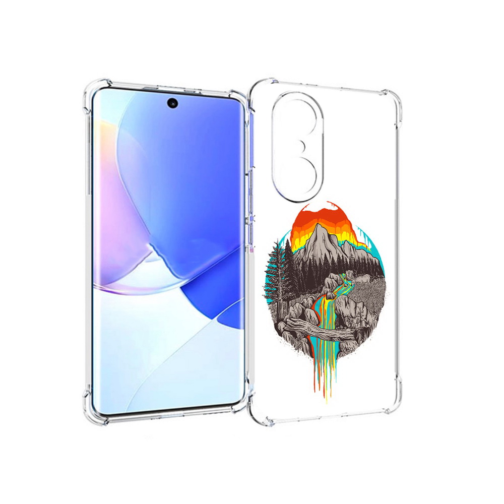 

Чехол MyPads Tocco для Honor 60 Pro Радужный водопад, Прозрачный, Tocco