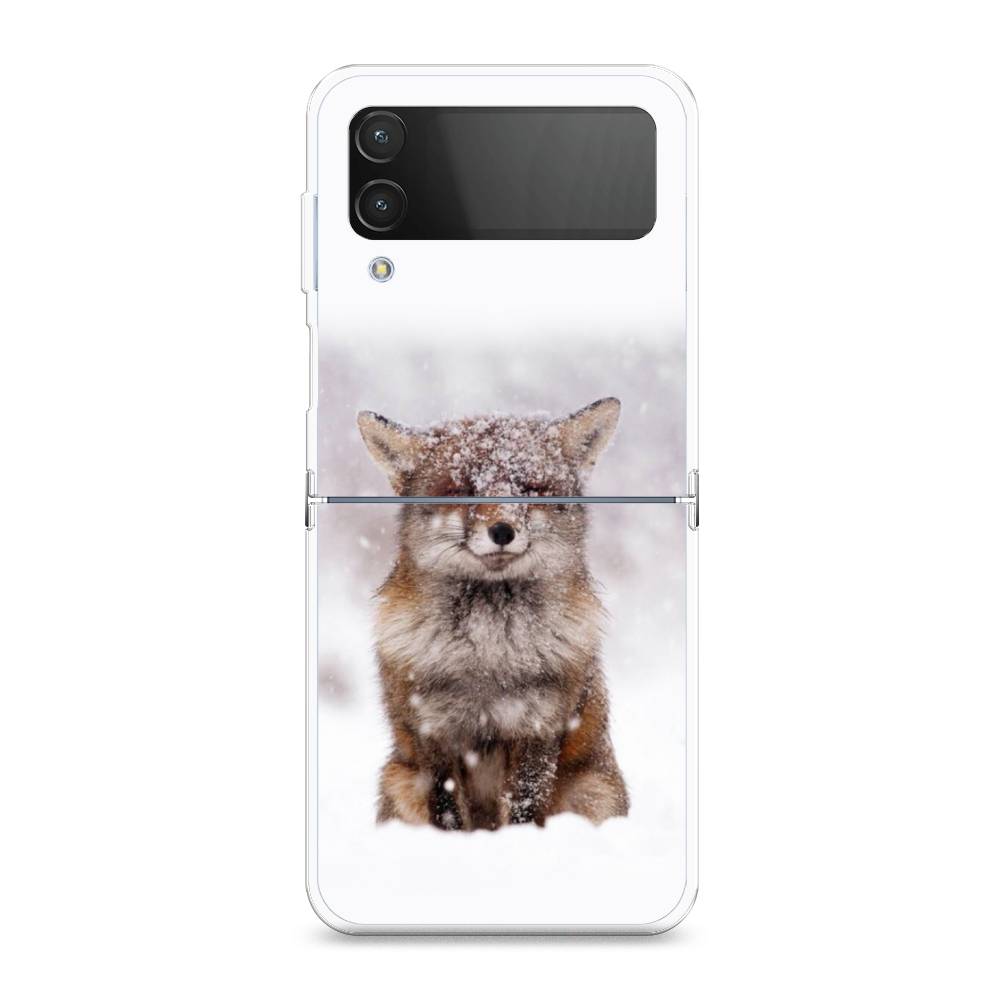 

Чехол на Samsung Galaxy Z Flip 4 "Зимняя лиса", Белый;серый;коричневый, 2106650-1