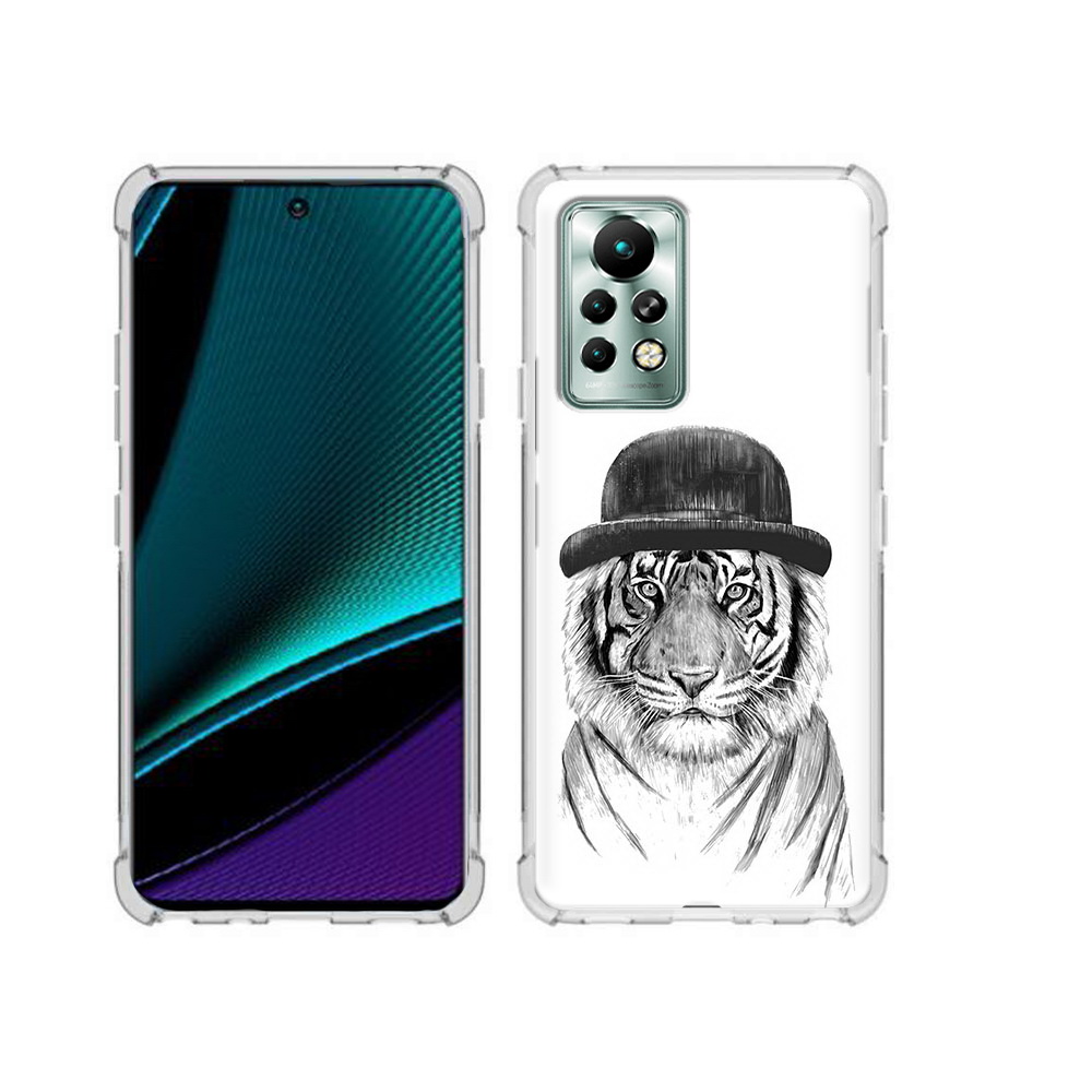 

Чехол MyPads Tocco для Infinix Note 11 Pro тигр британец, Прозрачный, Tocco