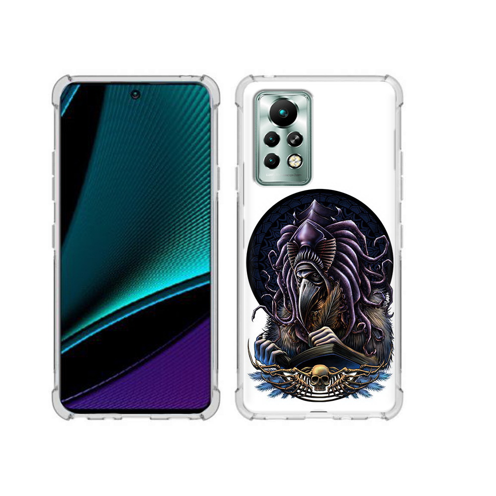 

Чехол MyPads Tocco для Infinix Note 11 Pro умный ворон, Прозрачный, Tocco