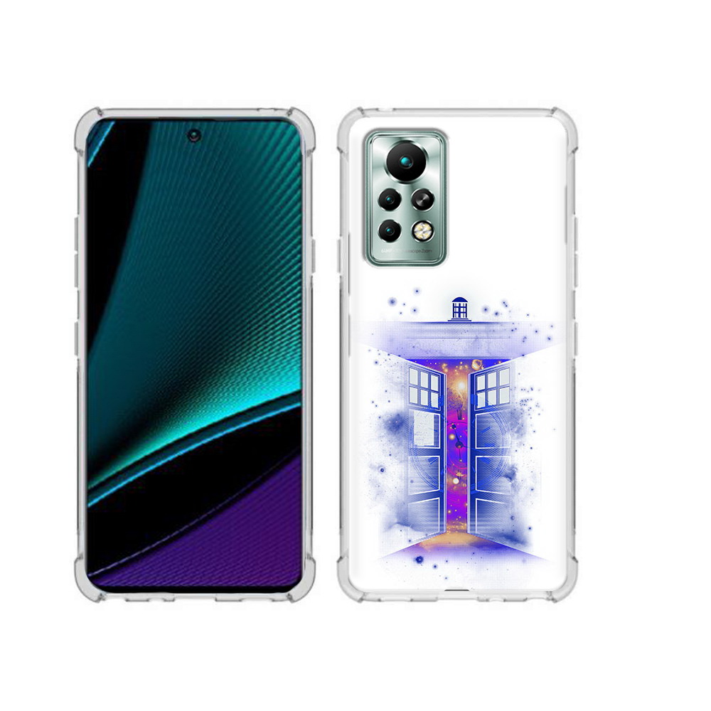 

Чехол MyPads Tocco для Infinix Note 11 Pro фиолетовый уголок абстракция, Прозрачный, Tocco