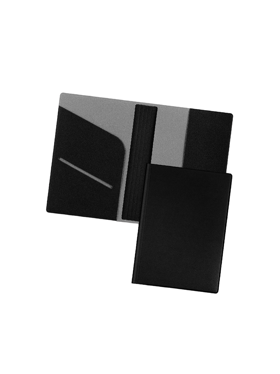

Обложка для паспорта унисекс Flexpocket KOP-01B черно-серая, Серый;черный, KOP-01B