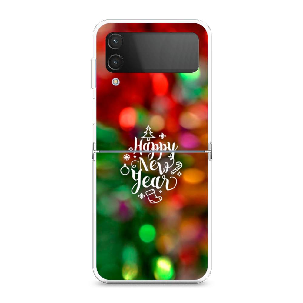 

Чехол на Samsung Galaxy Z Flip 4 "Новый Год на елке", Зеленый;красный;желтый, 2106650-5
