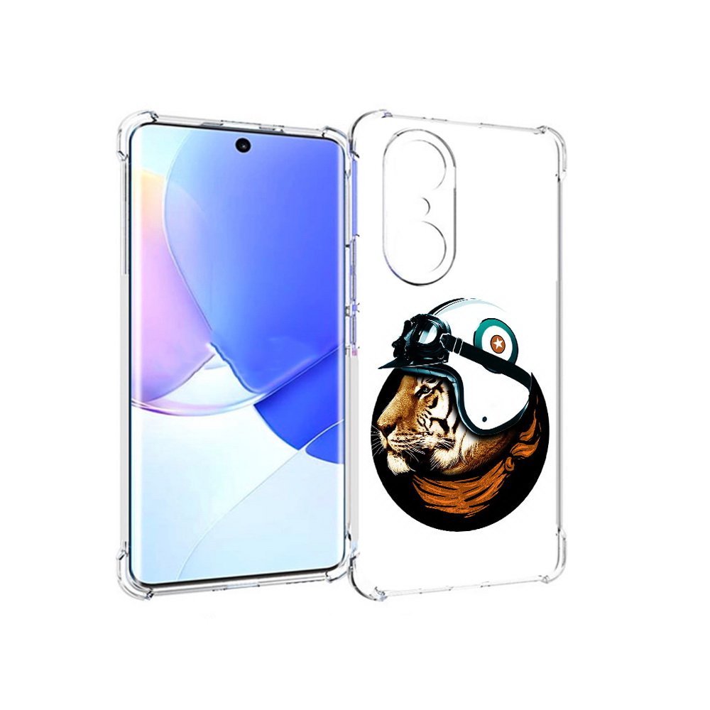 

Чехол MyPads Tocco для Honor 60 Pro Тигр в шлеме, Прозрачный, Tocco