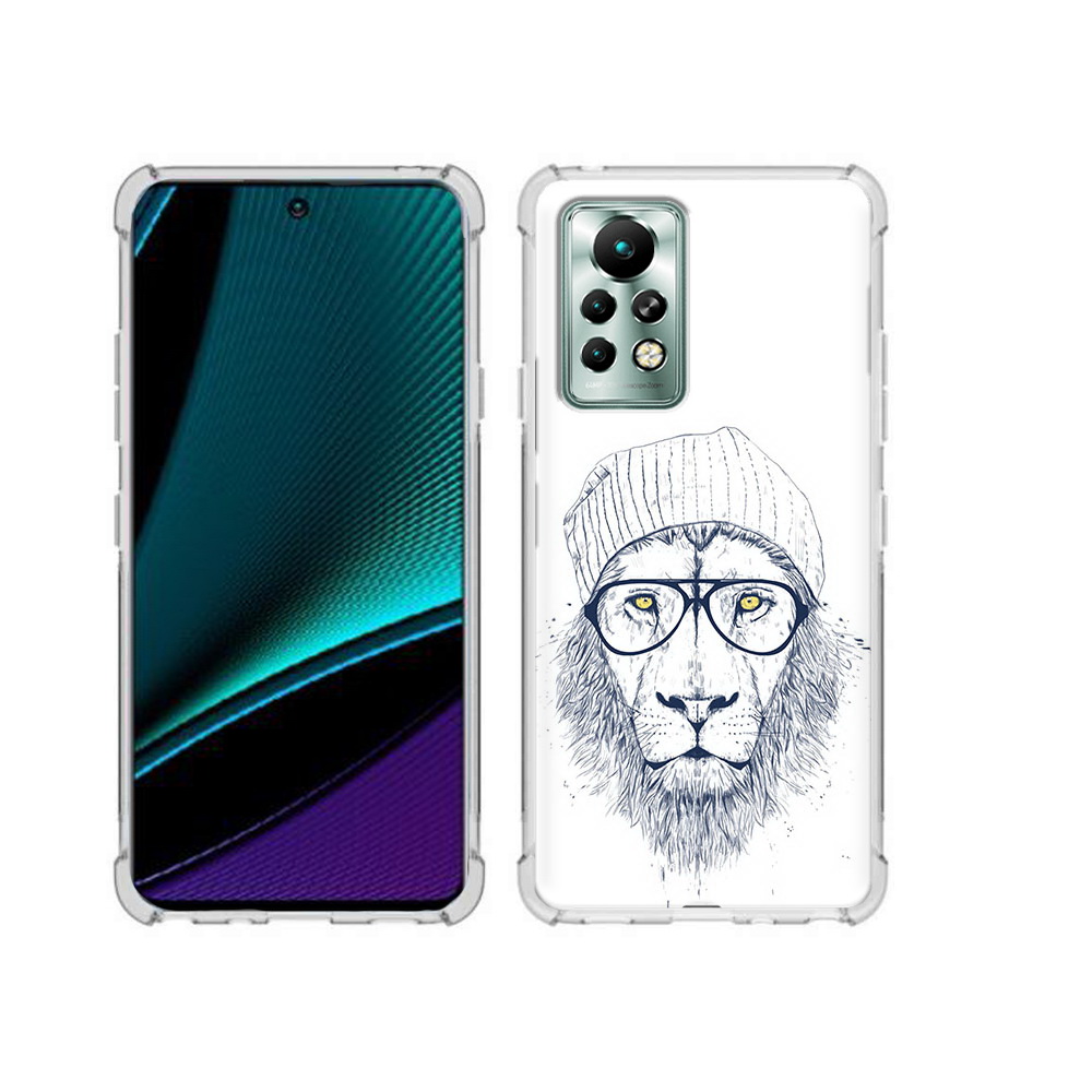 

Чехол MyPads Tocco для Infinix Note 11 Pro хиппи лев, Прозрачный, Tocco