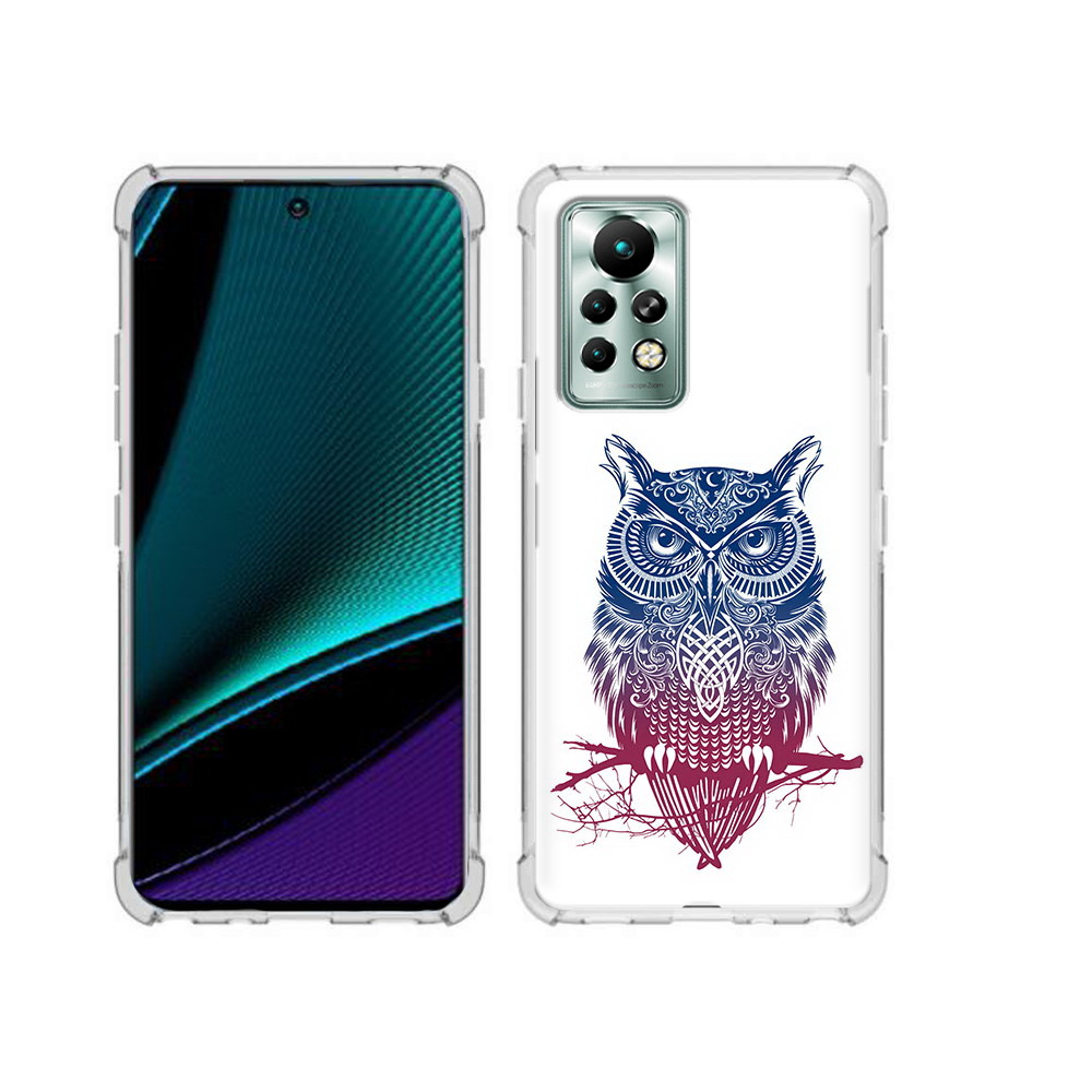 

Чехол MyPads Tocco для Infinix Note 11 Pro хиппи сова, Прозрачный, Tocco