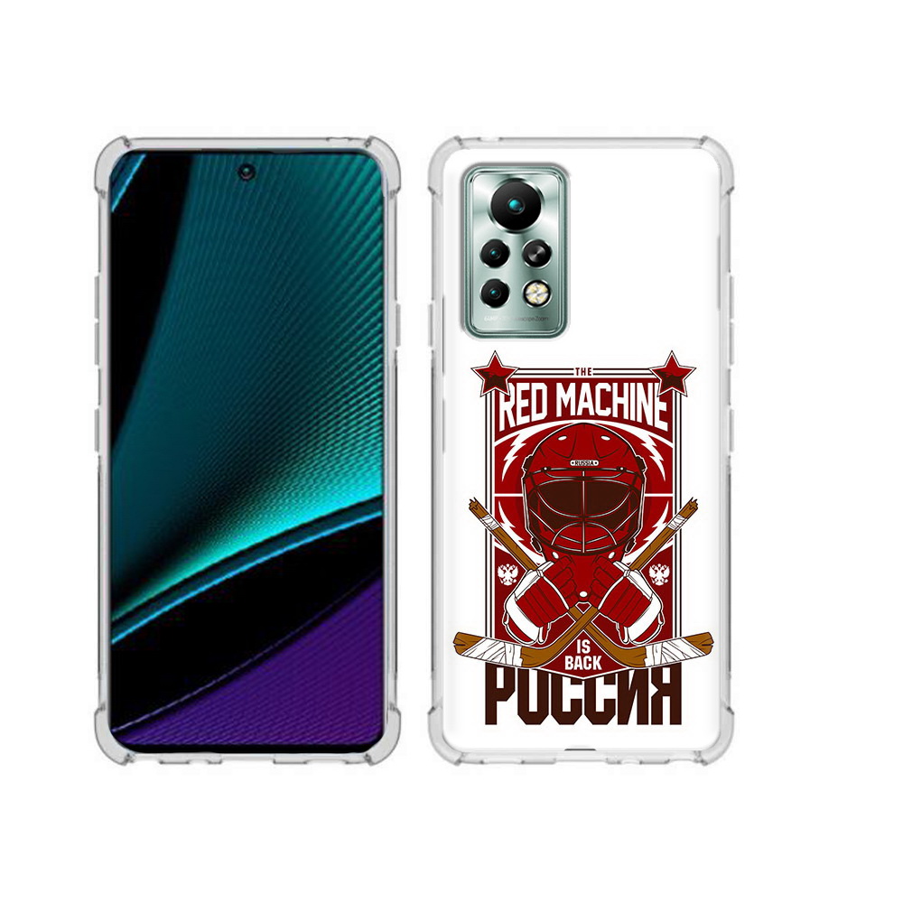 

Чехол MyPads Tocco для Infinix Note 11 Pro хоккей россия, Прозрачный, Tocco