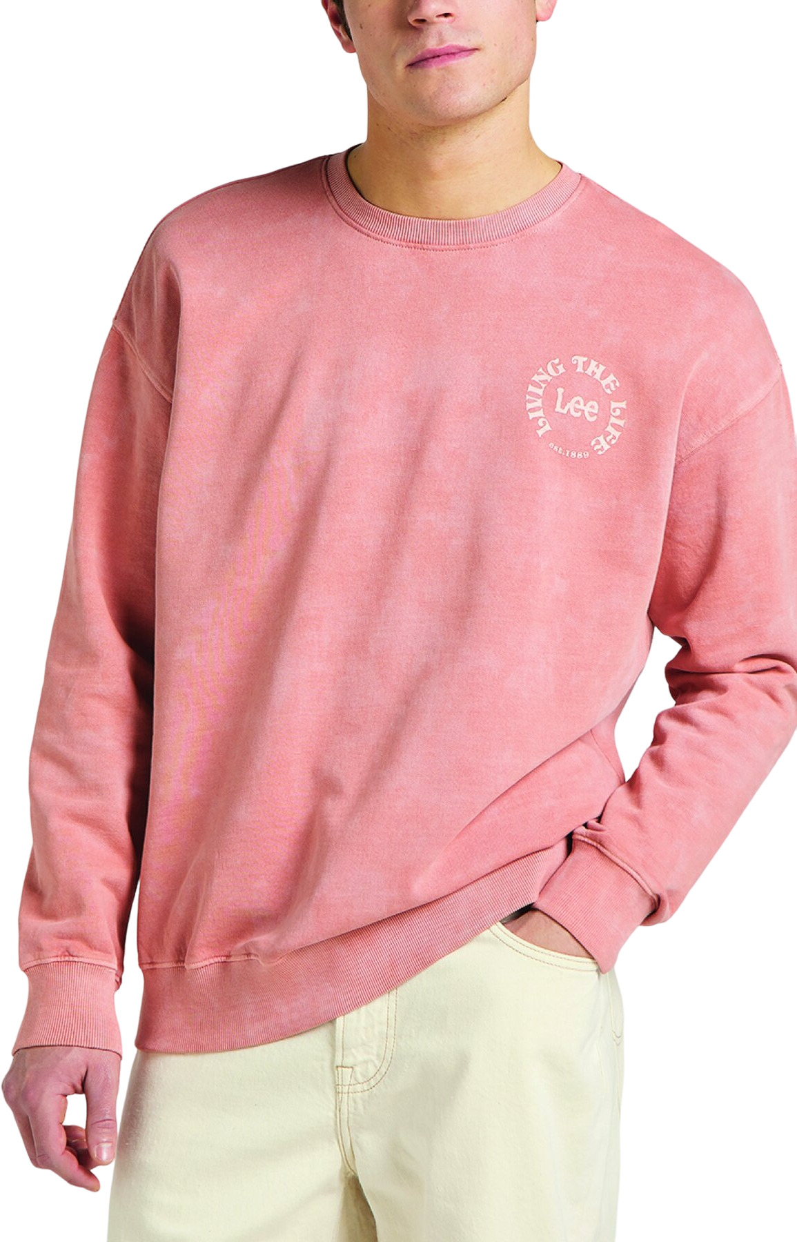 

Свитшот мужской Lee Tie Dye Sws оранжевый 46, Tie Dye Sws