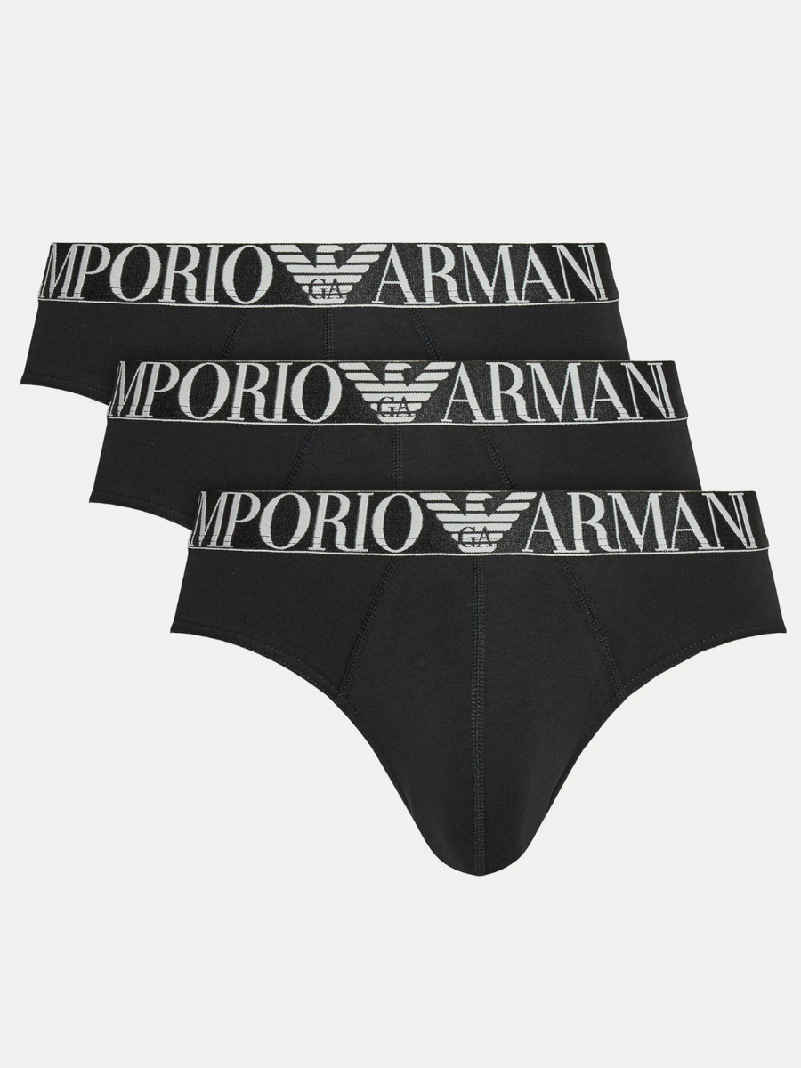 Комплект трусов мужских Emporio Armani 111734_4F726 черных M 3 шт 14720₽