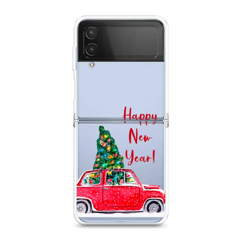 

Чехол на Samsung Galaxy Z Flip 4 "Happy New Year", Красный;зеленый, 2106650-5