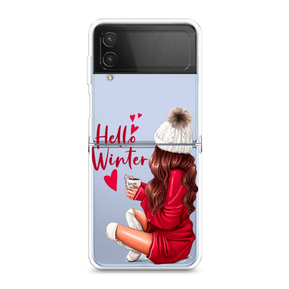 

Чехол на Samsung Galaxy Z Flip 4 "Hello winter", Красный;белый;коричневый, 2106650-5