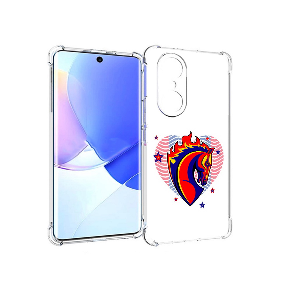 

Чехол MyPads Tocco для Honor 60 Pro ФК ЦСЛ Лошадь, Прозрачный, Tocco