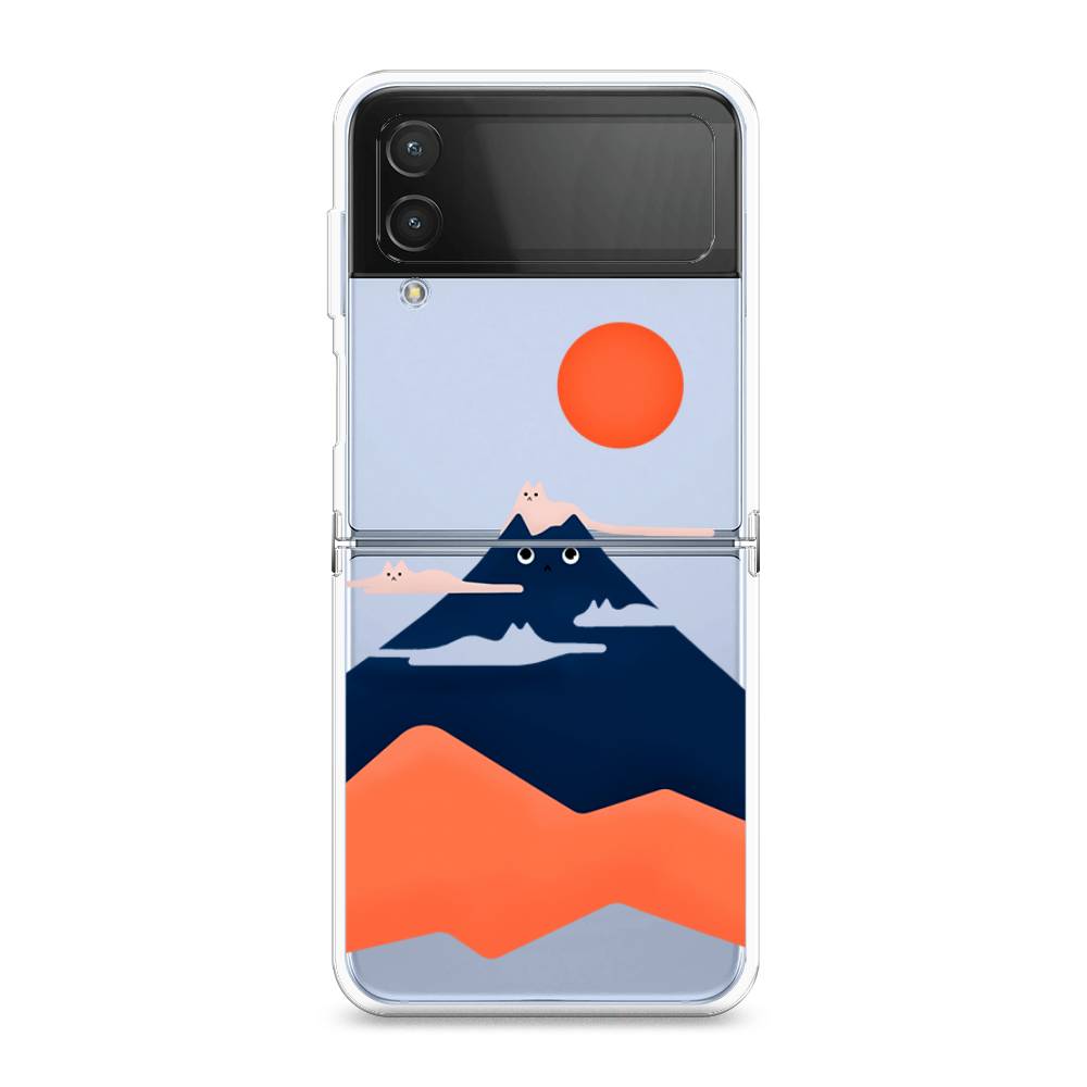 

Чехол на Samsung Galaxy Z Flip 4 "Кот-гора", Черный;оранжевый, 2106650-4