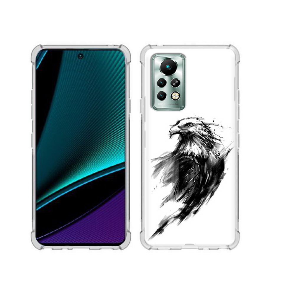 

Чехол MyPads Tocco для Infinix Note 11 Pro чб птица, Прозрачный, Tocco