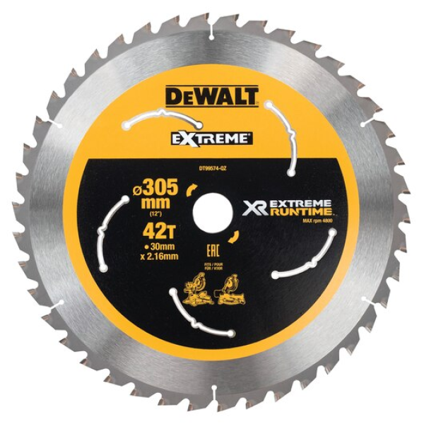 

Пильный диск DeWALT XR DT99574, 305 мм, 42 TPI, DT99574-QZ