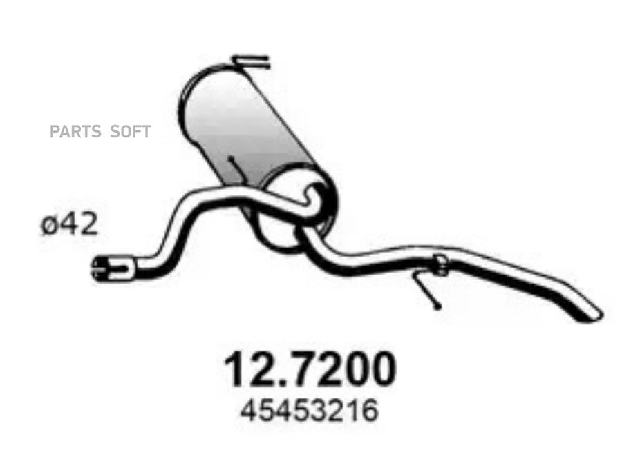 

См. B Резонатор Глушителя Задний ASSO 127200