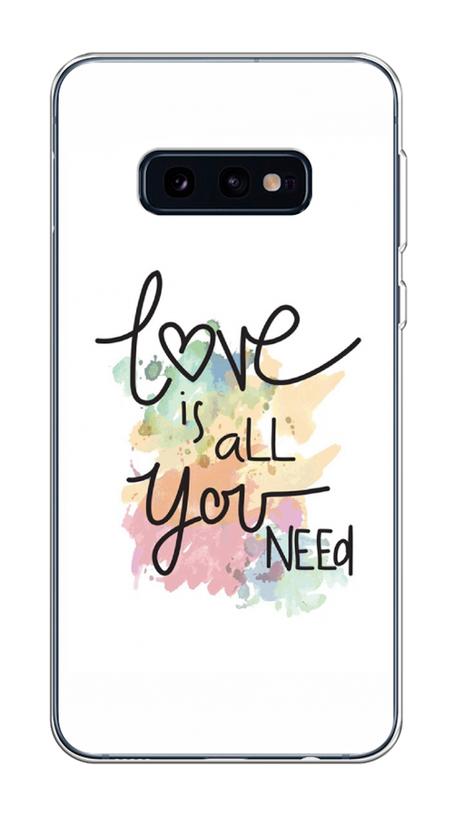 

Чехол на Samsung Galaxy S10E "Love is all you need", Белый;черный;зеленый, 27250-1