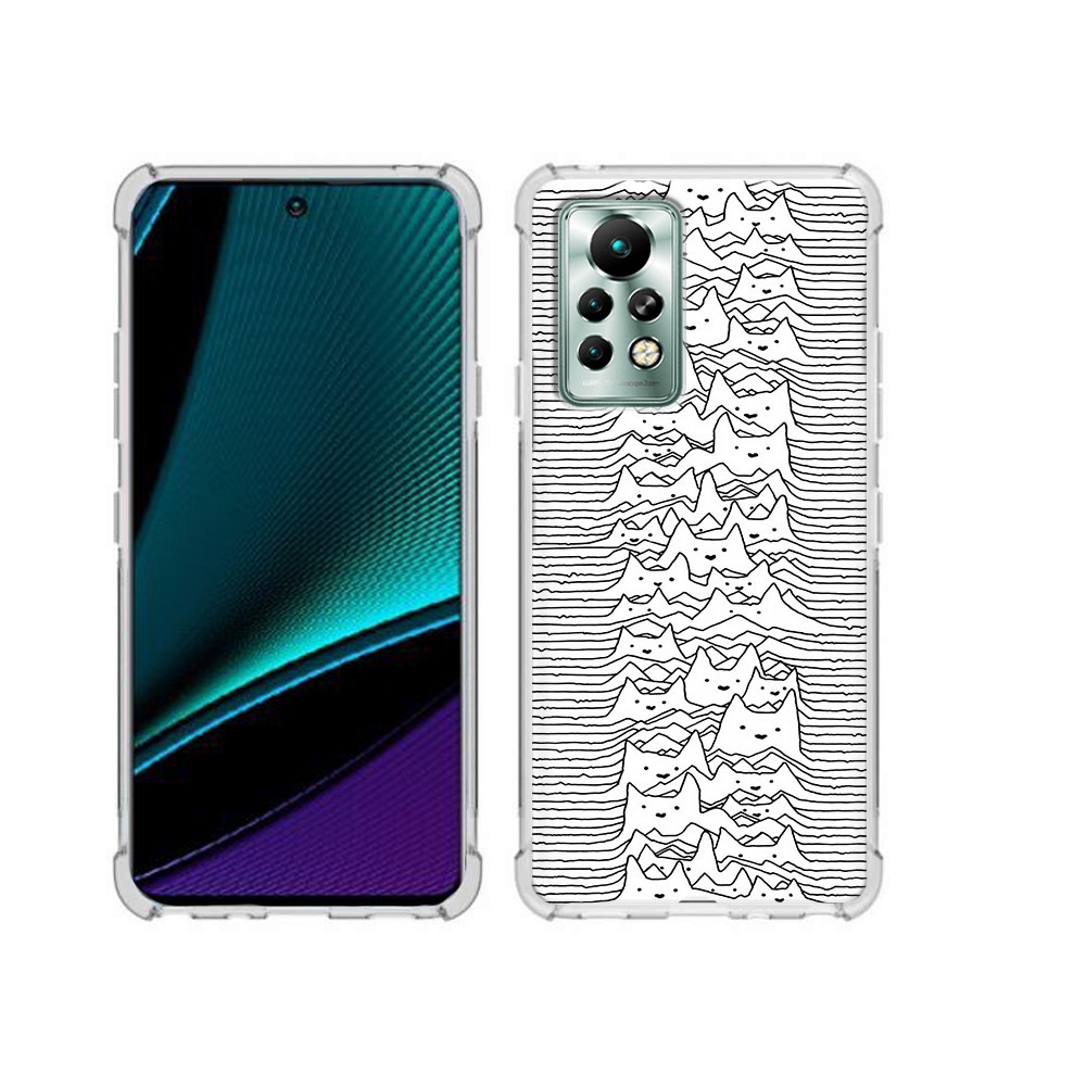 

Чехол MyPads Tocco для Infinix Note 11 Pro черно белые коты 3D, Прозрачный, Tocco
