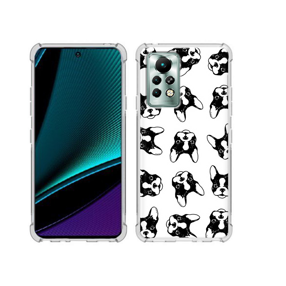 

Чехол MyPads Tocco для Infinix Note 11 Pro черно белые собачки, Прозрачный, Tocco