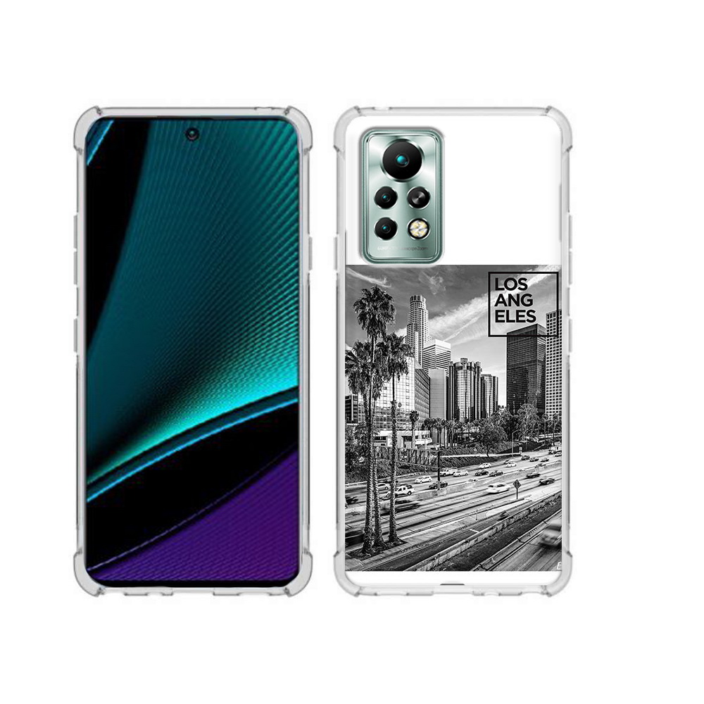 

Чехол MyPads Tocco для Infinix Note 11 Pro черно белый лос анджелес, Прозрачный, Tocco