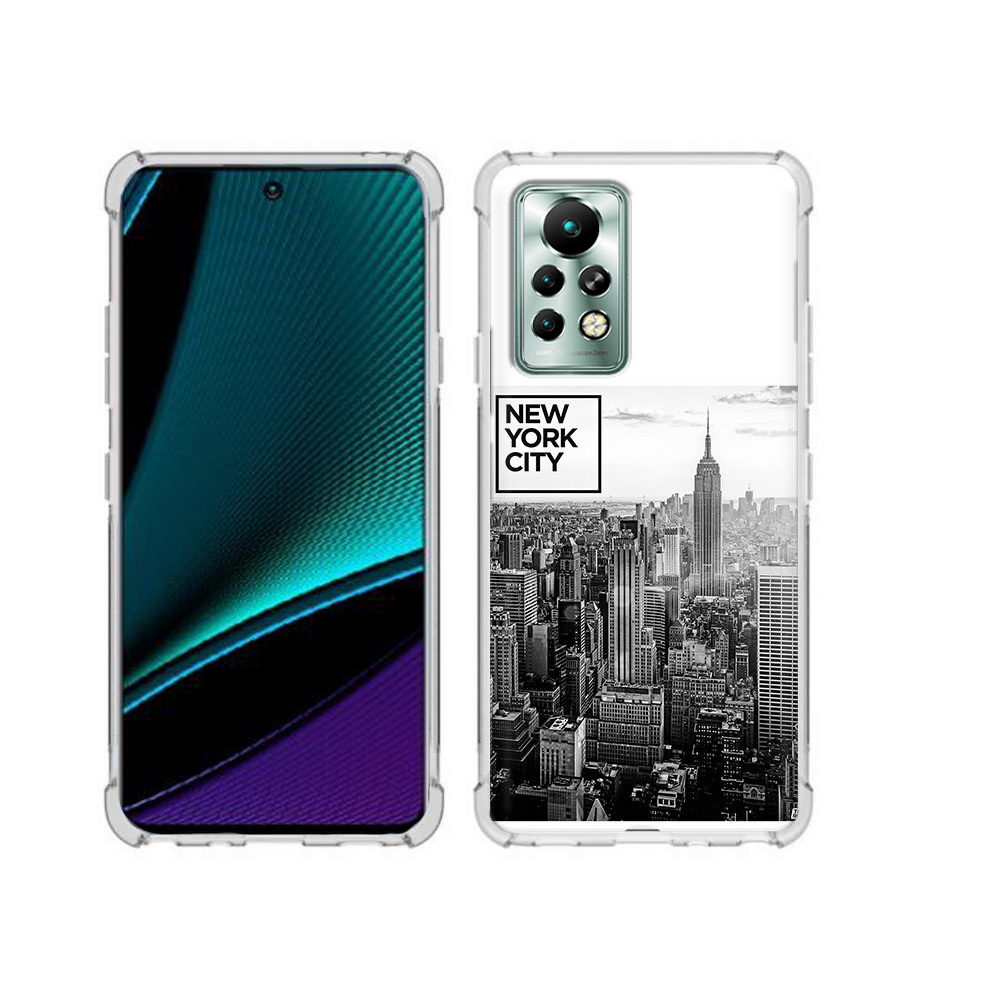 

Чехол MyPads Tocco для Infinix Note 11 Pro черно белый ньюерк, Прозрачный, Tocco