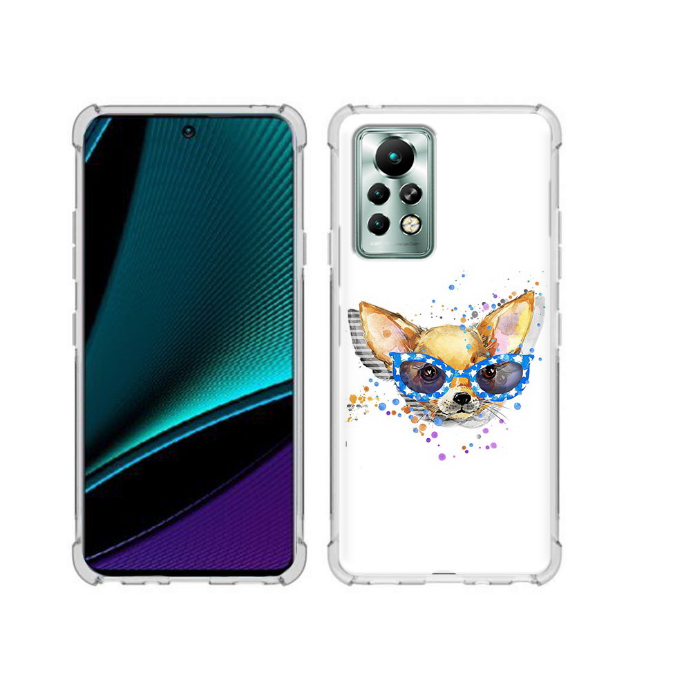 

Чехол MyPads Tocco для Infinix Note 11 Pro чихуа-хуа в очках, Прозрачный, Tocco