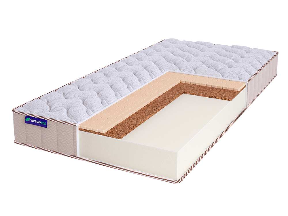

Матрас BeautySon FOAM 10 Mix LUX 90х185, Белый, FOAM 10 Miх LUх