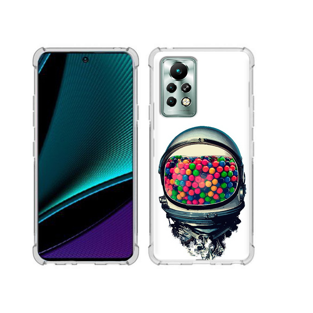 

Чехол MyPads Tocco для Infinix Note 11 Pro шлем космонавта, Прозрачный, Tocco