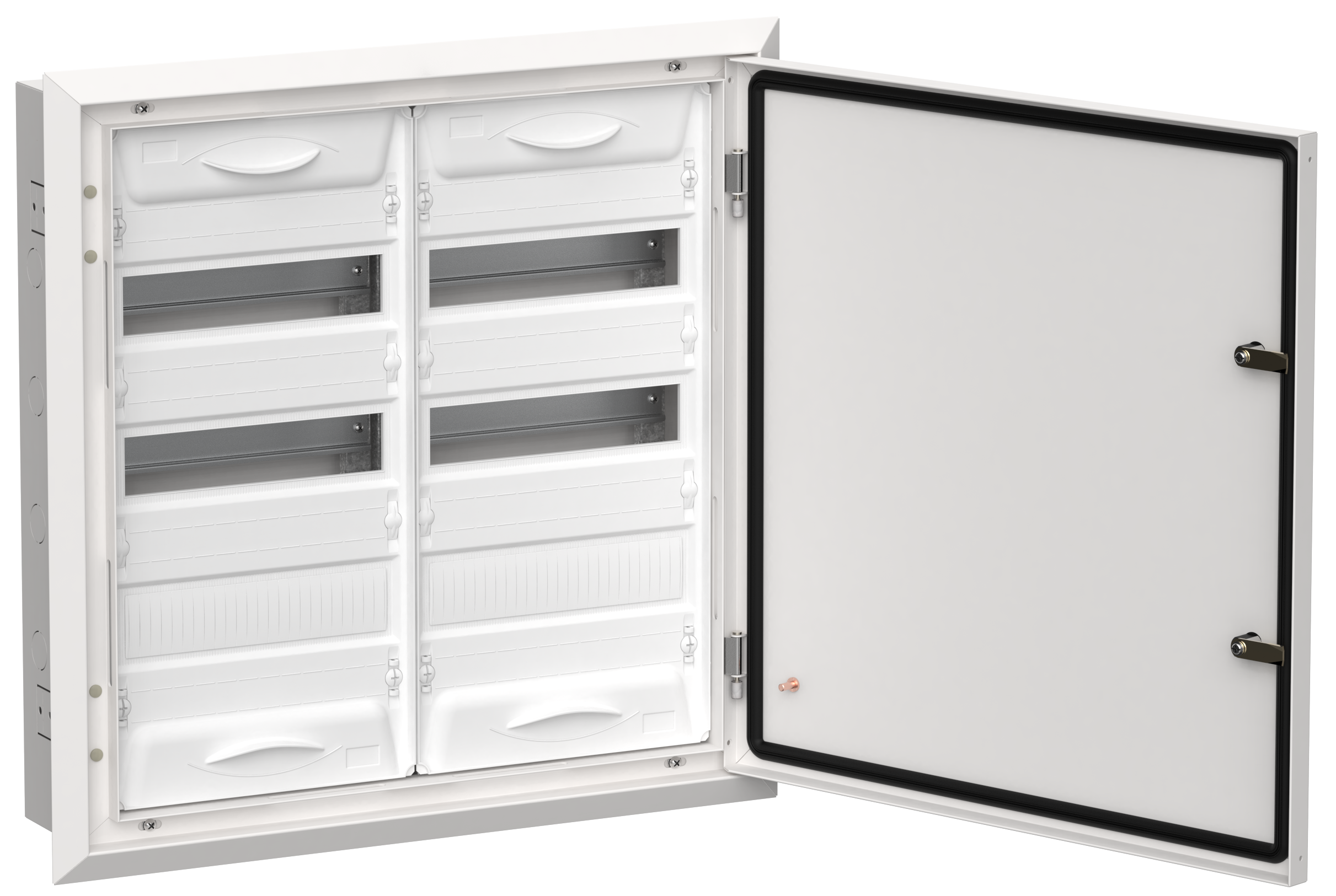 

Корпус металлический TITAN 5 ЩРв-72 (2х36) 630х625х130 IP31 бел IEK (TI5-50-V-2X036-31), Белый, Щит распределительный модульный