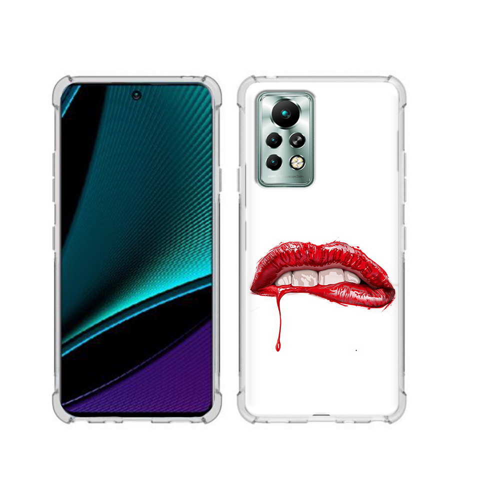 

Чехол MyPads Tocco для Infinix Note 11 Pro яркие красные губы, Прозрачный, Tocco
