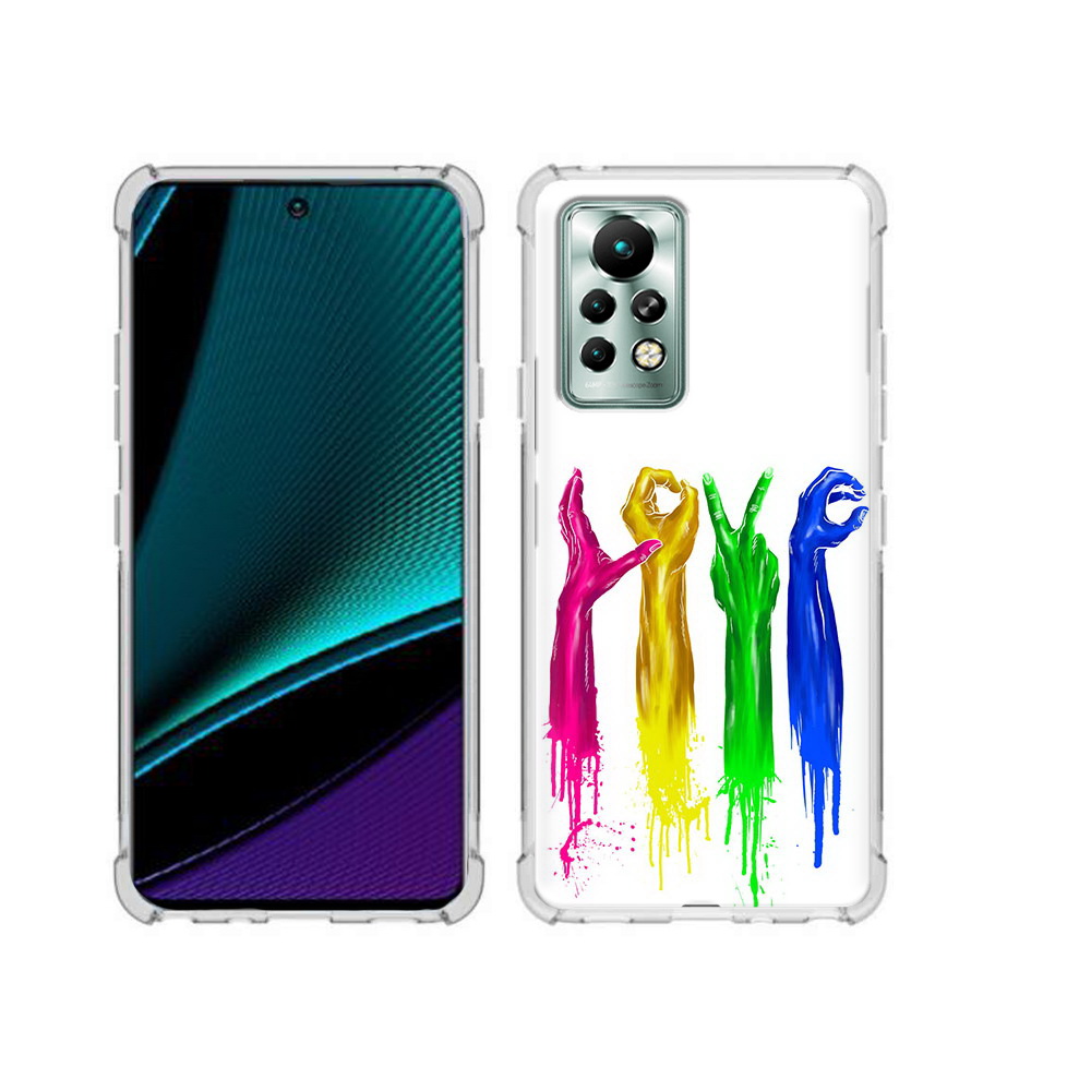 

Чехол MyPads Tocco для Infinix Note 11 Pro яркие руки love, Прозрачный, Tocco