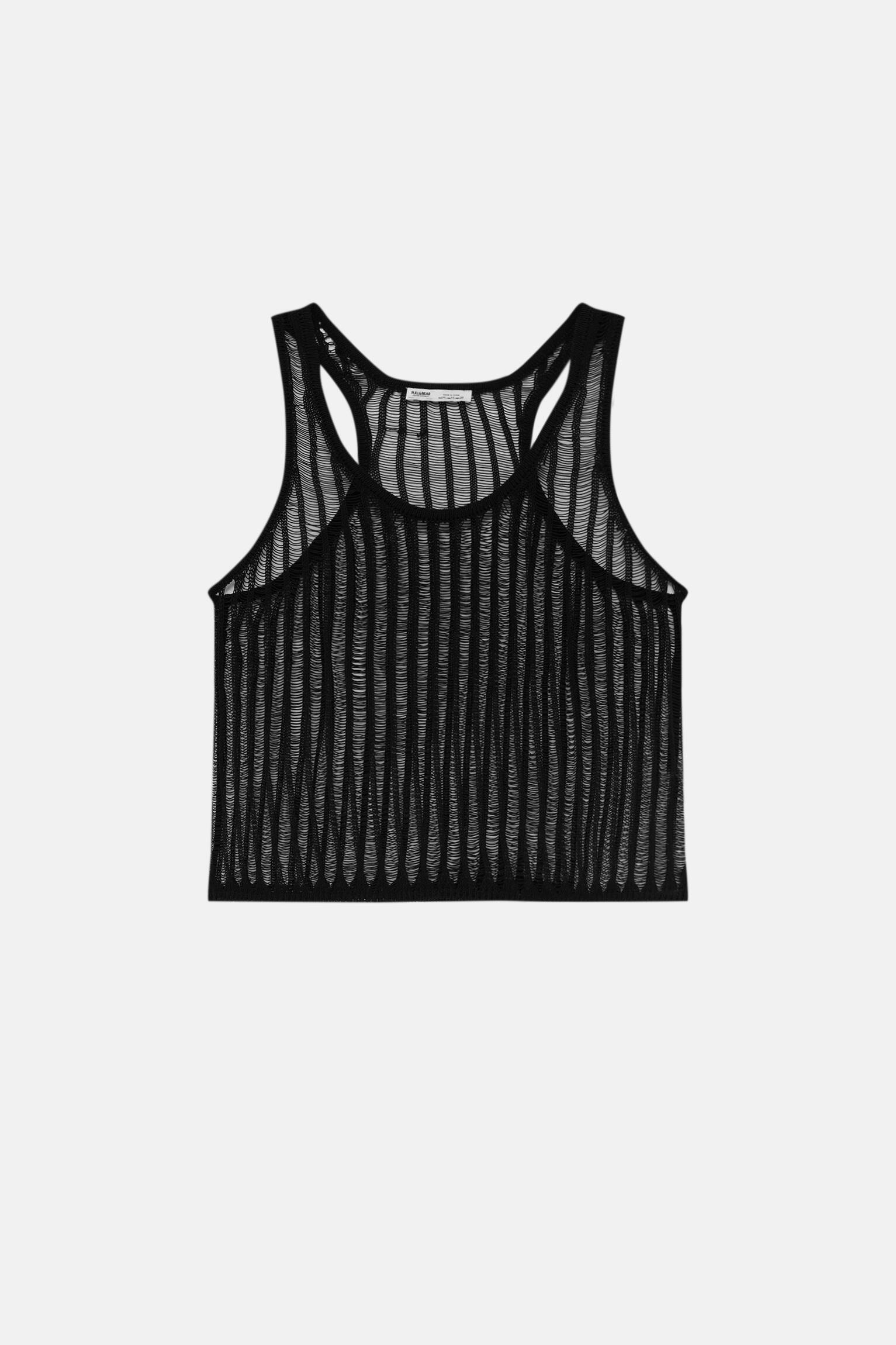 Топ женский Pull&Bear PUL555170273 черный M. Доставка из-за рубежа.