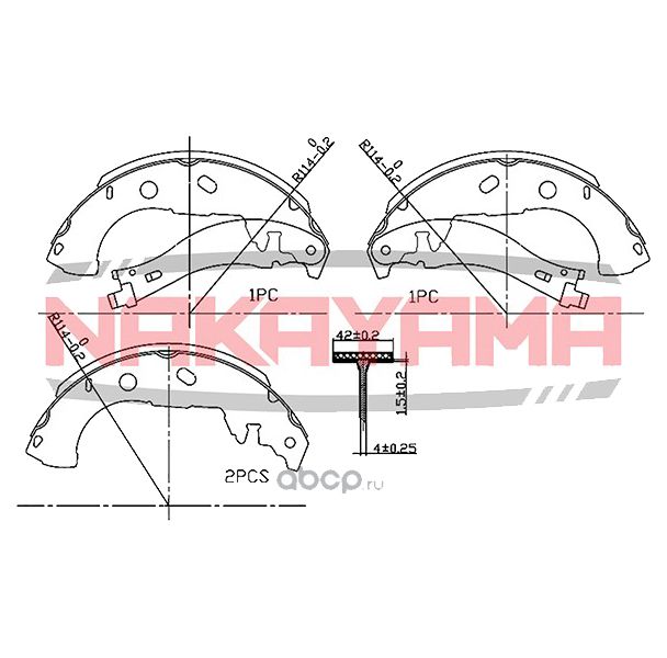 

Тормозные колодки NAKAYAMA барабанные hs7142ny