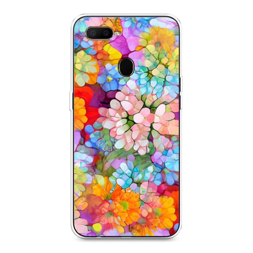 

Чехол для Oppo A5s "Цветы витраж", Оранжевый;розовый;голубой, 252350-3
