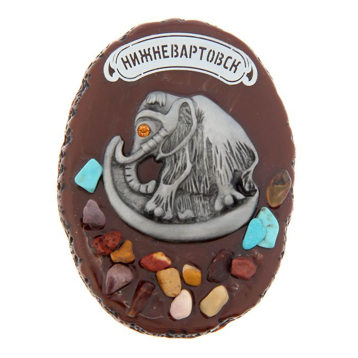фото Магнит «нижневартовск», с россыпью из натуральных камней семейные традиции