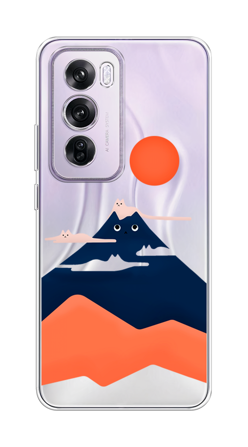 

Чехол на Oppo Reno 12 Pro "Кот-гора", Черный;оранжевый, 2517150-1