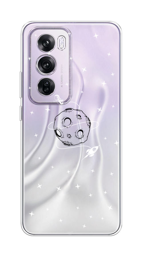 

Чехол на Oppo Reno 12 Pro "Полет вокруг луны", Белый;серый;черный, 2517150-1
