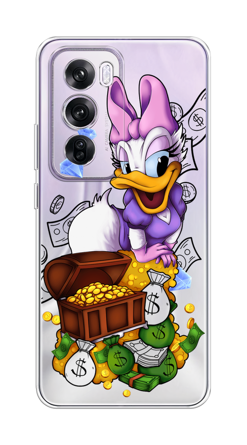 

Чехол на Oppo Reno 12 Pro "Rich Daisy Duck", Коричневый;белый;фиолетовый, 2517150-1